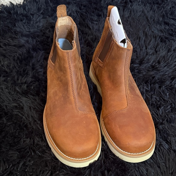 Unisex Brown Leather Chelsea Wrangler Boots - Picture 1 of 4